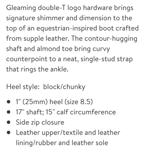 Tory Burch Everly Riding Calf Leather Boots Brown - Picture 12 of 12